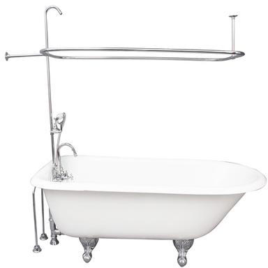 Barclay TKCTR60-CP2 Bartlett 60â€³ Cast Iron Roll Top Tub Kit - Polished Chrome Accessories