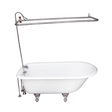 Barclay TKCTR60-CP4 Bartlett 60â€³ Cast Iron Roll Top Tub Kit - Polished Chrome Accessories