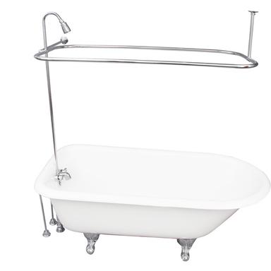 Barclay TKCTR60-CP5 Bartlett 60â€³ Cast Iron Roll Top Tub Kit - Polished Chrome Accessories