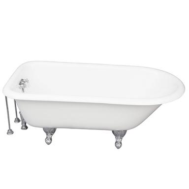 Barclay TKCTR60-CP8 Bartlett 60â€³ Cast Iron Roll Top Tub Kit - Polished Chrome Accessories