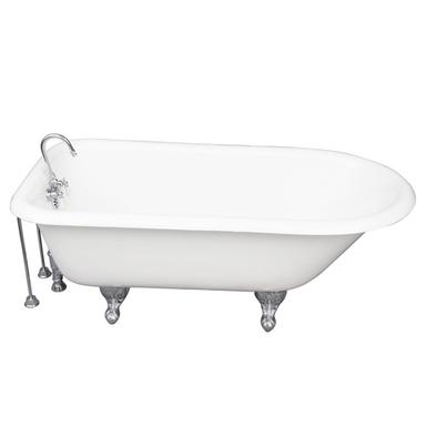 Barclay TKCTR60-CP9 Bartlett 60â€³ Cast Iron Roll Top Tub Kit - Polished Chrome Accessories