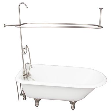 Barclay TKCTR60-SN1 Bartlett 60â€³ Cast Iron Roll Top Tub Kit - Brushed Nickel Accessories