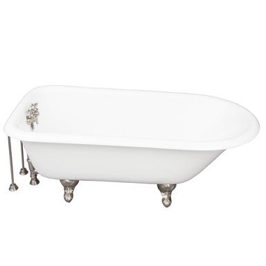 Barclay TKCTR60-SN2 Bartlett 60â€³ Cast Iron Roll Top Tub Kit - Brushed Nickel Accessories