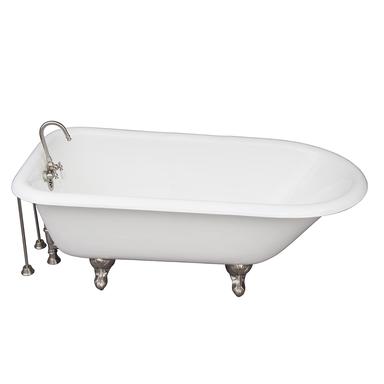 Barclay TKCTR60-SN3 Bartlett 60â€³ Cast Iron Roll Top Tub Kit - Brushed Nickel Accessories