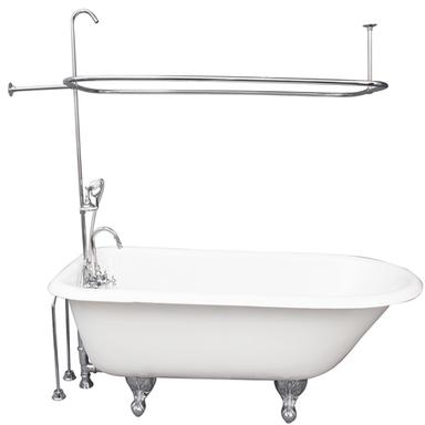 Barclay TKCTR67-CP2 Brocton 68â€³ Cast Iron Roll Top Tub Kit - Polished Chrome Accessories