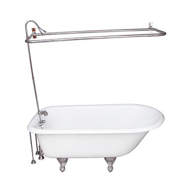 Barclay TKCTR67-CP4 Brocton 68â€³ Cast Iron Roll Top Tub Kit - Polished Chrome Accessories