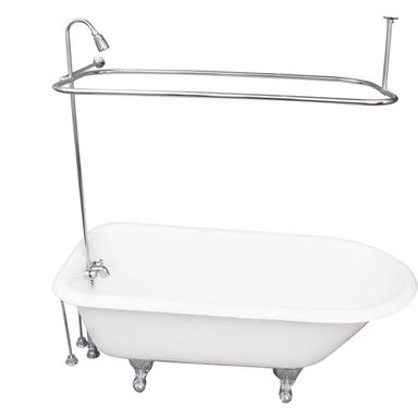 Barclay TKCTR67-CP5 Brocton 68â€³ Cast Iron Roll Top Tub Kit - Polished Chrome Accessories