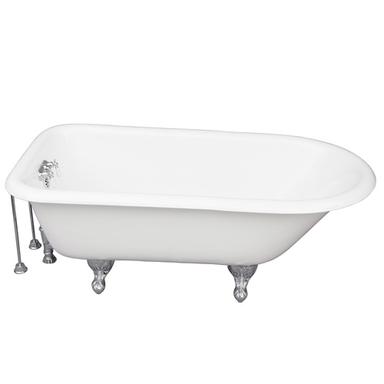 Barclay TKCTR67-CP8 Brocton 68â€³ Cast Iron Roll Top Tub Kit - Polished Chrome Accessories