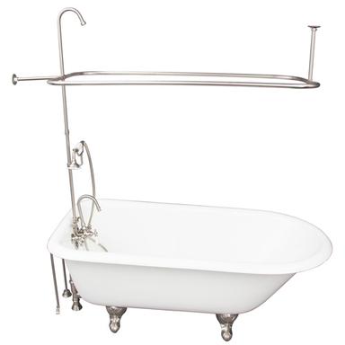 Barclay TKCTR67-SN1 Brocton 68â€³ Cast Iron Roll Top Tub Kit - Brushed Nickel Accessories