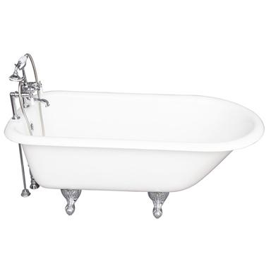 Barclay TKCTR7H60-CP1 Beecher 60â€³ Cast Iron Roll Top Tub Kit - Polished Chrome Accessories