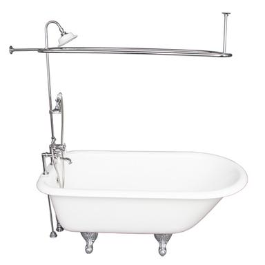 Barclay TKCTR7H60-CP3 Beecher 60â€³ Cast Iron Roll Top Tub Kit - Polished Chrome Accessories