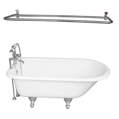 Barclay TKCTR7H60-CP5 Beecher 60â€³ Cast Iron Roll Top Tub Kit - Polished Chrome Accessories