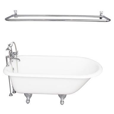 Barclay TKCTR7H60-CP6 Beecher 60â€³ Cast Iron Roll Top Tub Kit - Polished Chrome Accessories