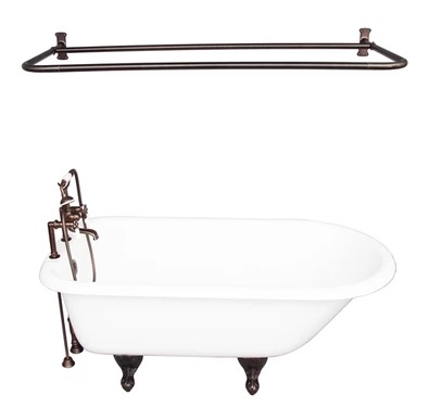 Barclay TKCTR7H60-ORB5 Beecher 60â€³ Cast Iron Roll Top Tub Kit - Oil Rubbed Bronze Accessories