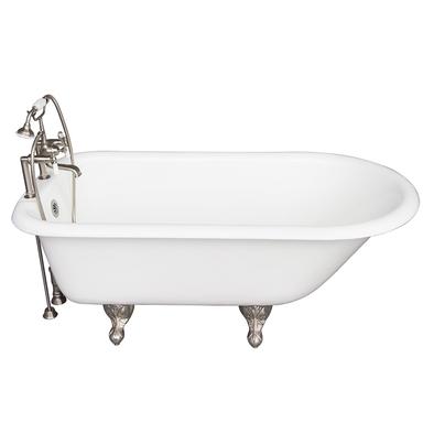 Barclay TKCTR7H60-SN1 Beecher 60â€³ Cast Iron Roll Top Tub Kit - Brushed Nickel Accessories