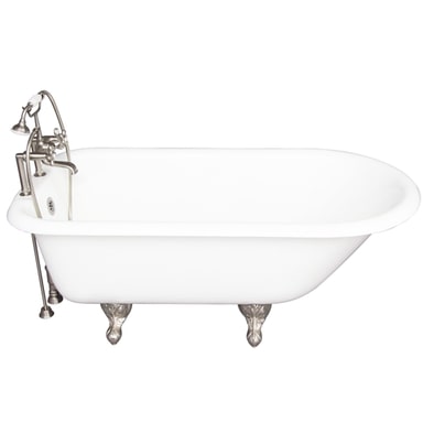 Barclay TKCTR7H60-SN2 Beecher 60â€³ Cast Iron Roll Top Tub Kit - Brushed Nickel Accessories