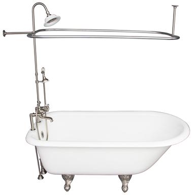 Barclay TKCTR7H60-SN4 Beecher 60â€³ Cast Iron Roll Top Tub Kit - Brushed Nickel Accessories