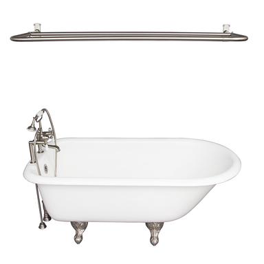 Barclay TKCTR7H60-SN5 Beecher 60â€³ Cast Iron Roll Top Tub Kit - Brushed Nickel Accessories