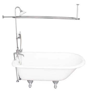 Barclay TKCTR7H67-CP4 Cadmus 68â€³ Cast Iron Roll Top Tub Kit - Polished Chrome Accessories