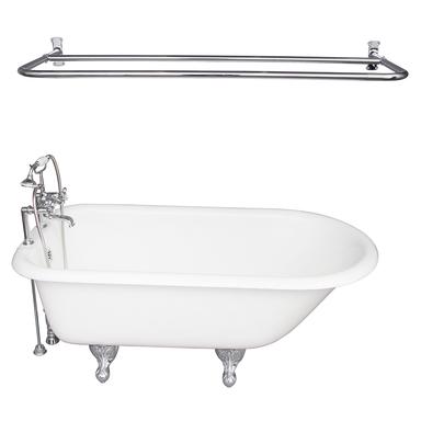 Barclay TKCTR7H67-CP6 Cadmus 68â€³ Cast Iron Roll Top Tub Kit - Polished Chrome Accessories