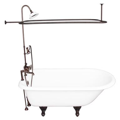 Barclay TKCTR7H67-ORB4 Cadmus 68â€³ Cast Iron Roll Top Tub Kit - Oil Rubbed Bronze Accessories