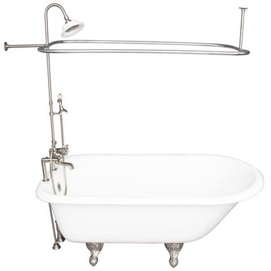 Barclay TKCTR7H67-SN4 Cadmus 68â€³ Cast Iron Roll Top Tub Kit - Brushed Nickel Accessories