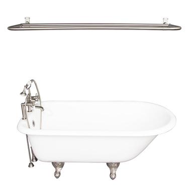 Barclay TKCTR7H67-SN5 Cadmus 68â€³ Cast Iron Roll Top Tub Kit - Brushed Nickel Accessories