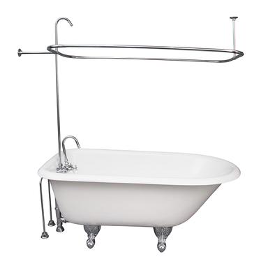 Barclay TKCTRH54-CP1 Antonio 55â€³ Cast Iron Roll Top Tub Kit - Polished Chrome Accessories