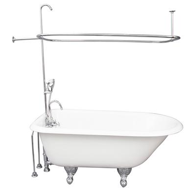 Barclay TKCTRH54-CP2 Antonio 55â€³ Cast Iron Roll Top Tub Kit - Polished Chrome Accessories