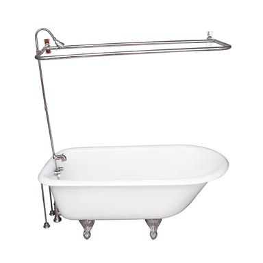 Barclay TKCTRH54-CP4 Antonio 55â€³ Cast Iron Roll Top Tub Kit - Polished Chrome Accessories