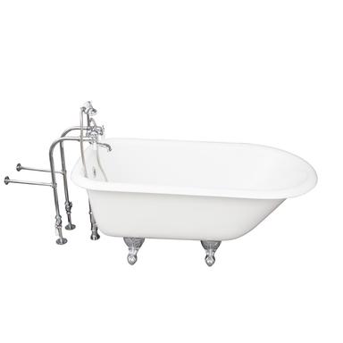 Barclay TKCTRN54-CP1 Antonio 55â€³ Cast Iron Roll Top Tub Kit - Polished Chrome Accessories