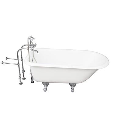 Barclay TKCTRN54-CP2 Antonio 55â€³ Cast Iron Roll Top Tub Kit - Polished Chrome Accessories