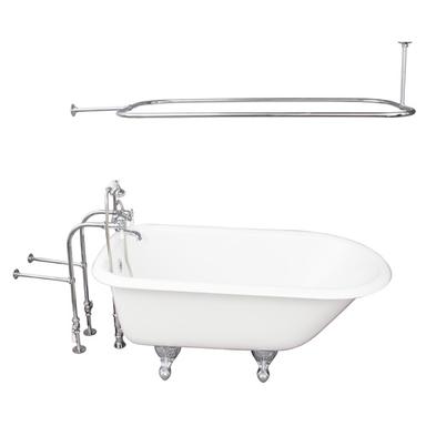 Barclay TKCTRN54-CP3 Antonio 55â€³ Cast Iron Roll Top Tub Kit - Polished Chrome Accessories