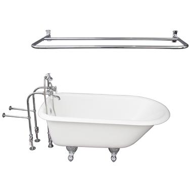 Barclay TKCTRN54-CP5 Antonio 55â€³ Cast Iron Roll Top Tub Kit - Polished Chrome Accessories