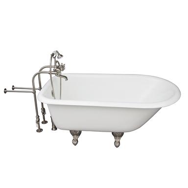 Barclay TKCTRN54-SN2 Antonio 55â€³ Cast Iron Roll Top Tub Kit - Brushed Nickel Accessories