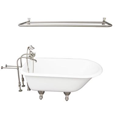 Barclay TKCTRN54-SN6 Antonio 55â€³ Cast Iron Roll Top Tub Kit - Brushed Nickel Accessories