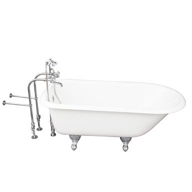 Barclay TKCTRN60-CP2 Bartlett 60â€³ Cast Iron Roll Top Tub Kit - Polished Chrome Accessories