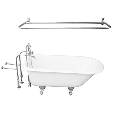 Barclay TKCTRN60-CP5 Bartlett 60â€³ Cast Iron Roll Top Tub Kit - Polished Chrome Accessories