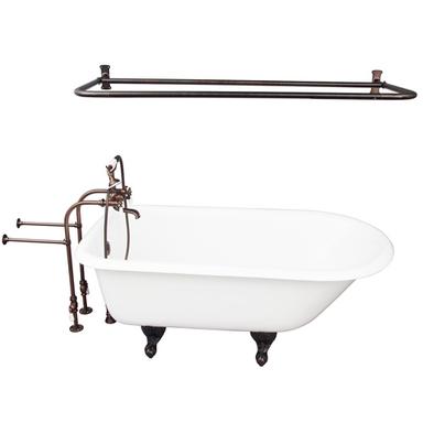 Barclay TKCTRN60-ORB5 Bartlett 60â€³ Cast Iron Roll Top Tub Kit - Oil Rubbed Bronze Accessories