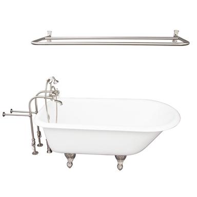 Barclay TKCTRN60-SN5 Bartlett 60â€³ Cast Iron Roll Top Tub Kit - Brushed Nickel Accessories