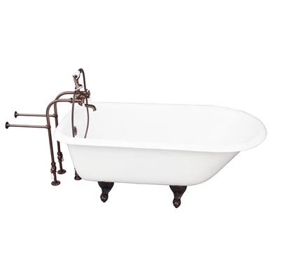 Barclay TKCTRN67-ORB1 Brocton 68â€³ Cast Iron Roll Top Tub Kit - Oil Rubbed Bronze Accessories