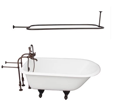 Barclay TKCTRN67-ORB4 Brocton 68â€³ Cast Iron Roll Top Tub Kit - Oil Rubbed Bronze Accessories