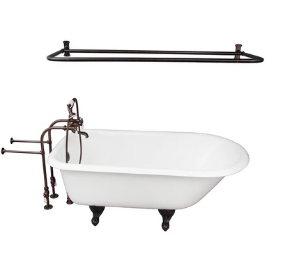 Barclay TKCTRN67-ORB5 Brocton 68â€³ Cast Iron Roll Top Tub Kit - Oil Rubbed Bronze Accessories