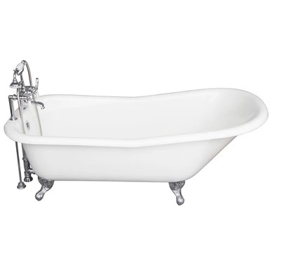 Barclay TKCTS7H67-CP1 Icarus 67â€³ Cast Iron Slipper Tub Kit - Polished Chrome Accessories