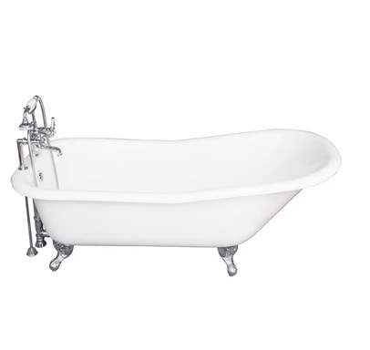 Barclay TKCTS7H67-CP2 Icarus 67â€³ Cast Iron Slipper Tub Kit - Polished Chrome Accessories