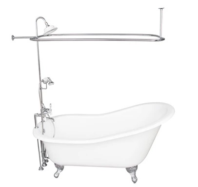 Barclay TKCTS7H67-CP3 Icarus 67â€³ Cast Iron Slipper Tub Kit - Polished Chrome Accessories