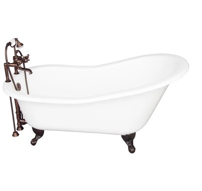 Barclay TKCTS7H67-ORB2 Icarus 67â€³ Cast Iron Slipper Tub Kit - Oil Rubbed Bronze Accessories