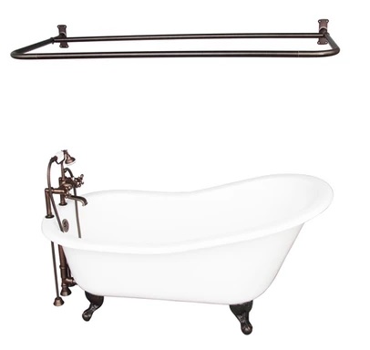 Barclay TKCTS7H67-ORB6 Icarus 67â€³ Cast Iron Slipper Tub Kit - Oil Rubbed Bronze Accessories