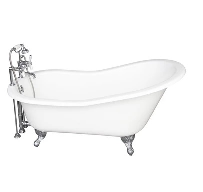 Barclay TKCTSH60-CP1 Griffin 61â€³ Cast Iron Slipper Tub Kit - Polished Chrome Accessories