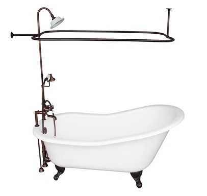 Barclay TKCTSH60-ORB3 Griffin 61â€³ Cast Iron Slipper Tub Kit - Oil Rubbed Bronze Accessories